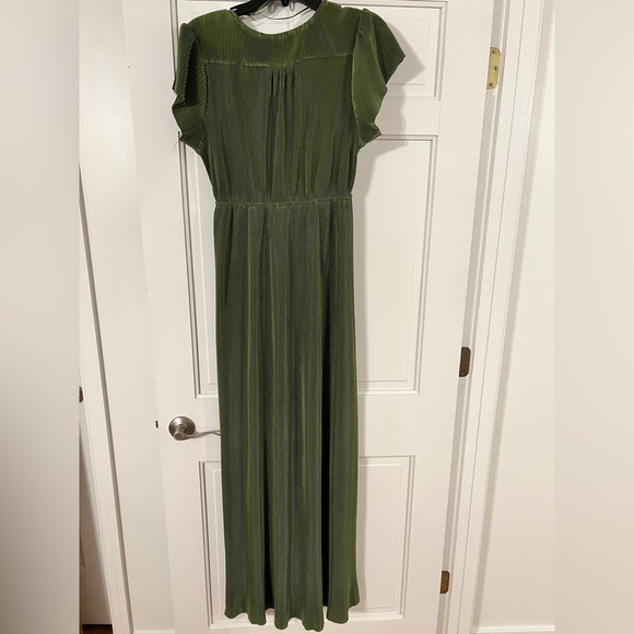 BalticBorn Athena Pleated Maxi Dress in Fern - Picture 5 of 10